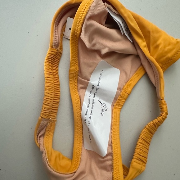 J.Crew Scrunchie-Strap Full-Coverage Bikini Bottom Size XXS Dandelion Yellow - Picture 7 of 7